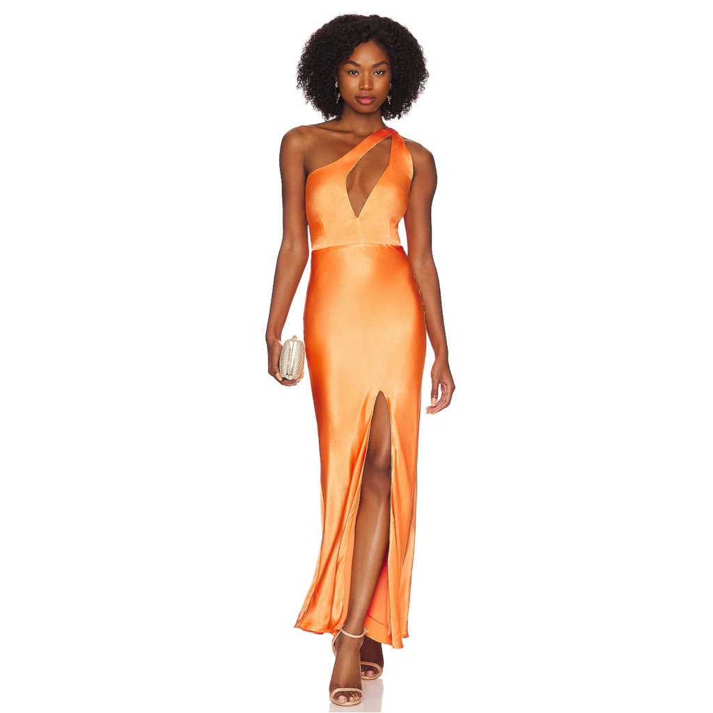 Bardot Orange Maxi Dress Sz 4 Us